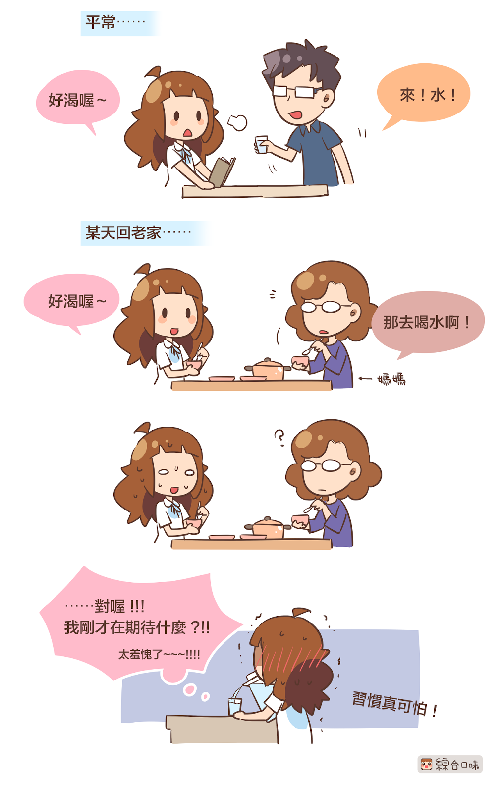 好渴喔～