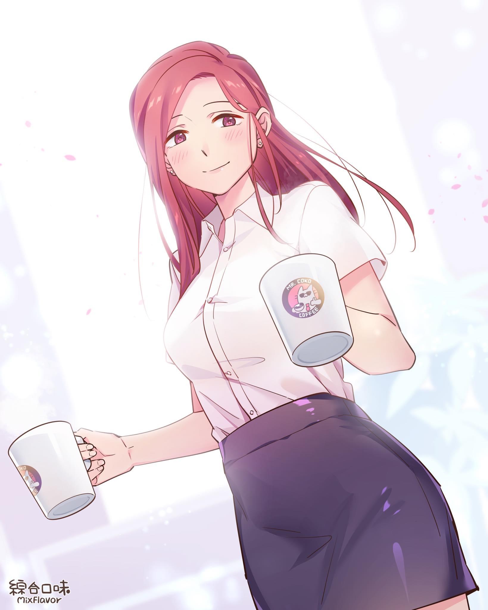 #WantSomeCoffee? 來杯咖啡提神醒腦吧❤️  #星期六的情話 #SmoothSaturday #土曜日の胸キュン  #絜恩 #Jane #ジェン #咖啡 #coffee #コーヒー #插畫 #illustration #イラスト